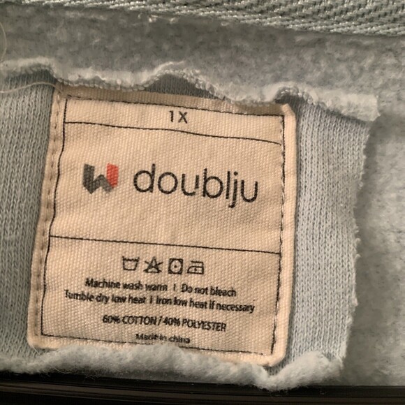 Doublju Women's Plus Size 1X Striped Zip Up Hoodie Sweatshirt Multicolor - Picture 3 of 10